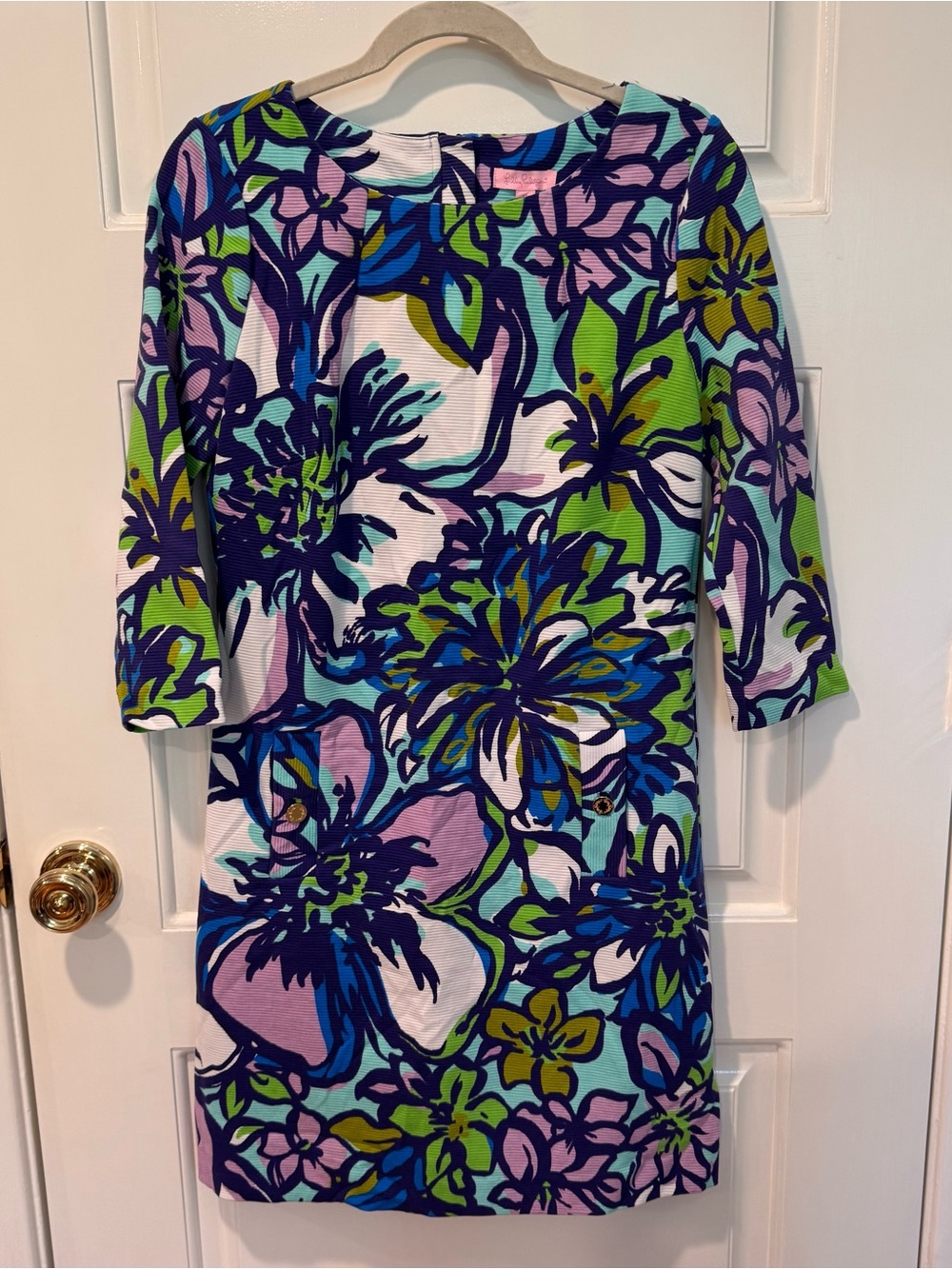 Lilly Pulitzer Multicolor Floral Long Sleeve Shift Dress
